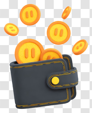 Coins Dropping Into Wallet - Wallet With Coins Illustration Transparent PNG