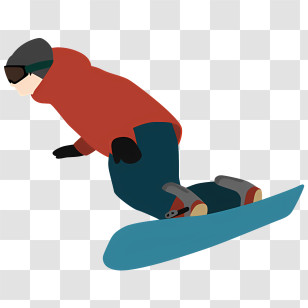 Snowboarding - Snowboarder In Action Illustration Transparent PNG