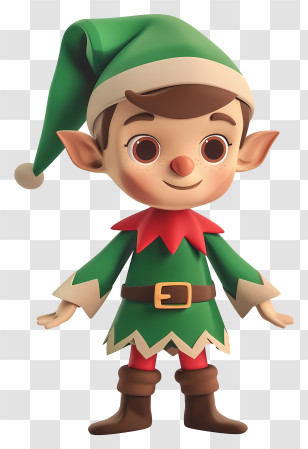Christmas Elf - Cute Cartoon Elf Illustration Transparent PNG