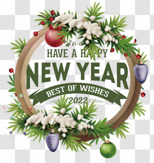 Happy New Year 2022 2022 New Year 2022 Transparent PNG