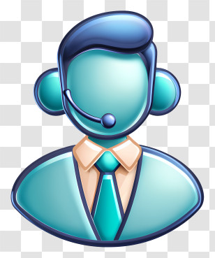 Client Service - Abstract Customer Service Icon With Headset Transparent PNG