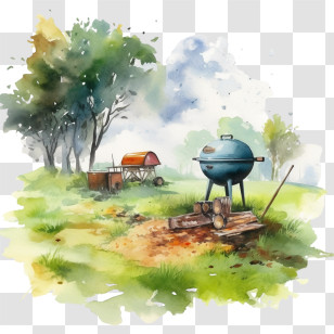 Barbecue
 - Outdoor Barbecue Scene Transparent PNG