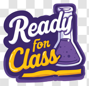 Ready For Class - Ready For Class With Flask And Book Transparent PNG