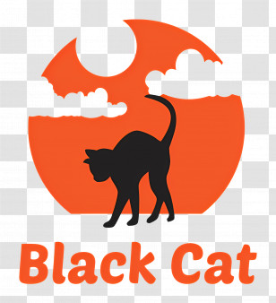 Black Cat Silhouette Logo - Black Cat Silhouette Logo Transparent PNG