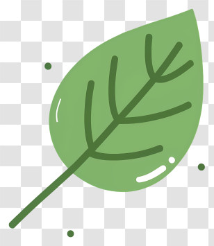 Green Leaf - Simple Green Leaf Illustration Transparent PNG