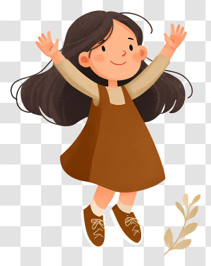 Cute Little Girl Jumping - Happy Girl Jumping With Joy Transparent PNG