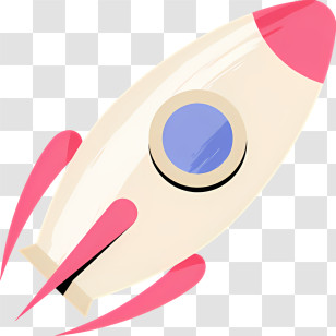Rocket Ship - Modern Cartoon Space Rocket Illustration Transparent PNG