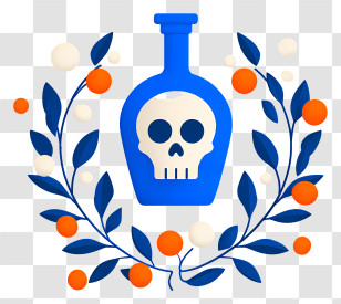 Magic Potion - Blue Poison Bottle Emblem Transparent PNG