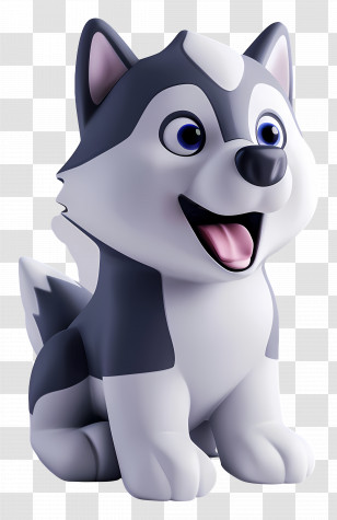 Husky Puppies - Cute Cartoon Husky Dog Transparent PNG