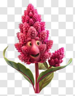 3d Cartoon Flowers - Smiling Pink Flower Cartoon Character Transparent PNG