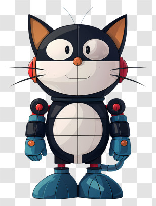 Cat Robot - Cute Robot Cat Character Transparent PNG