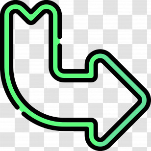 Neon Arrow - Green Arrow Sign Transparent PNG