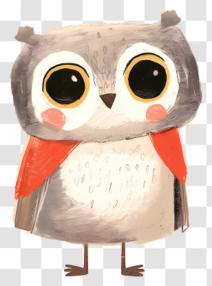 Baby Owl - Cute Owl With Big Eyes Transparent PNG