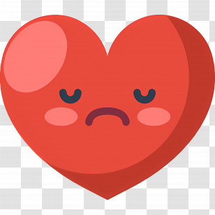 Heart Emoji - Sad Red Heart Icon Transparent PNG