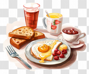 Continental Breakfast - Delicious Breakfast Meal Transparent PNG