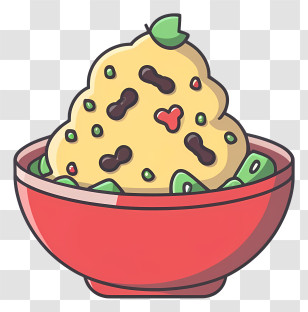 Ice Cream - Bowl Of Food With Toppings Transparent PNG