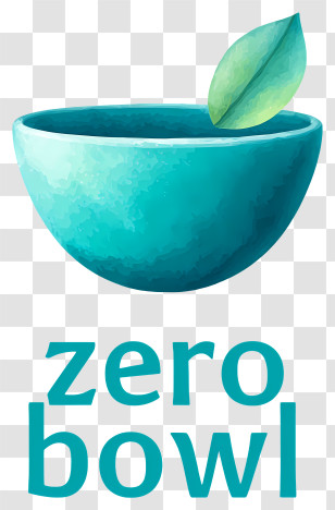 Zero Bowl - Turquoise Zero Bowl Logo Transparent PNG