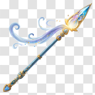 Magic Wand Spark Explosion - Elegant Magic Spear Illustration Transparent PNG