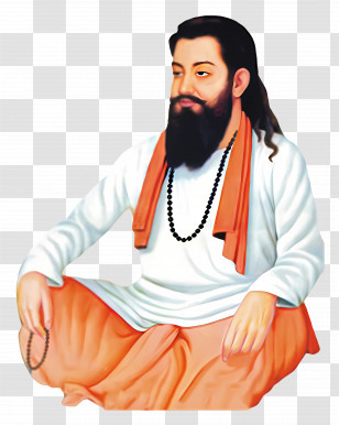 Guru Ravidass - Meditative Man In Traditional Attire Transparent PNG
