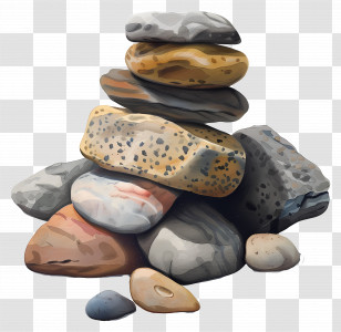 Stones - Beautiful Stack Of Rocks Transparent PNG