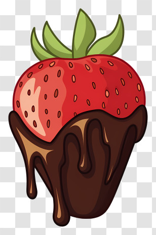 Strawberry - Chocolate Covered Strawberry Transparent PNG