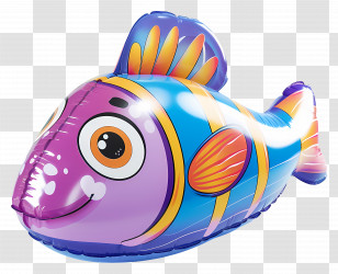 Pool Float Inflatable Fish Toy Plastic Toy Colorful Fish Large Mouth Transparent PNG