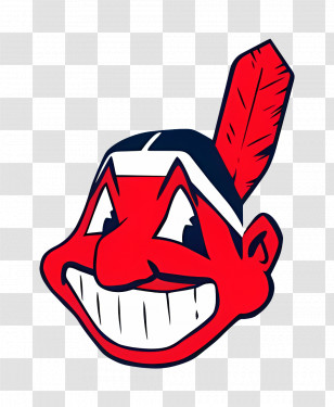 Cleveland Indians Logo - Cartoon Character With Feather Transparent PNG