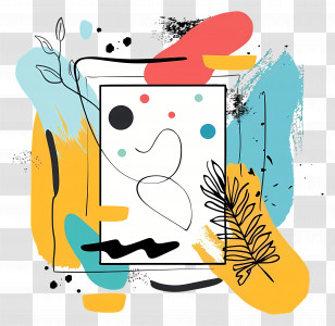 Creative Text Box - Colorful Abstract Art Illustration Transparent PNG