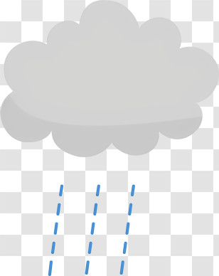 Cloud Rain - Rain Cloud With Raindrops Illustration Transparent PNG
