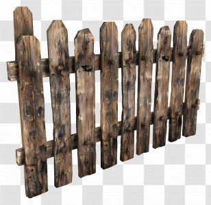 Wooden Fence - Rustic Wooden Fence Illustration Transparent PNG