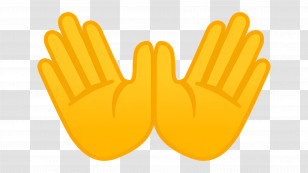Open Hands Emoji - Open Hands Gesture Emoji Transparent PNG