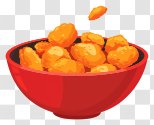 Chicken Nuggets - Chicken Nuggets In Red Bowl Transparent PNG
