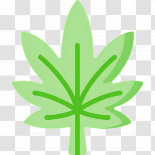 Cannabis Leaf - Green Leaf Icon Transparent PNG