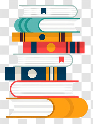 Book - Stack Of Colorful Books Illustration Transparent PNG