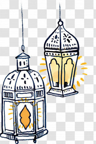 Eid Ul Adha - Traditional Lanterns Illustration For Celebration Transparent PNG