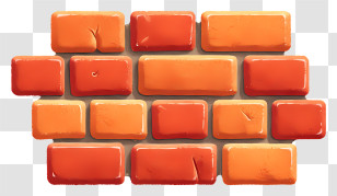 Brick Wall - Orange Brick Wall Transparent PNG