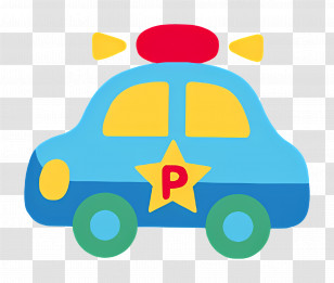 Runabouts - Cute Cartoon Police Car Illustration Transparent PNG