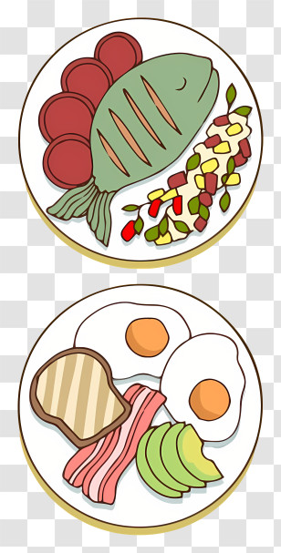 Thai Food - Plates Of Breakfast Food Transparent PNG