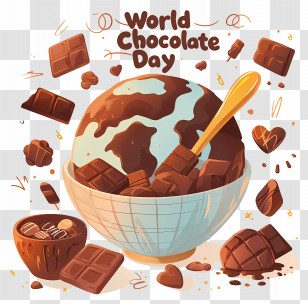 World Chocolate Day - Chocolate Globe For World Chocolate Day Transparent PNG