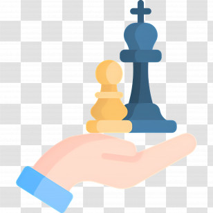 Chess - Hand Holding Chess Pieces Transparent PNG