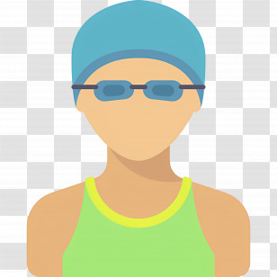 Swimmer - Illustration Of A Person Wearing Swim Gear Transparent PNG