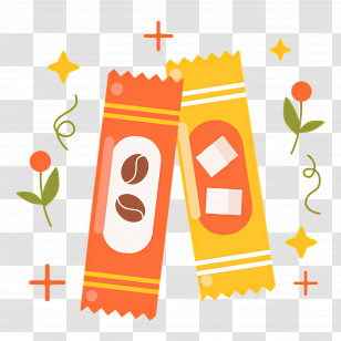Coffee Bag - Instant Coffee And Sugar Packets Transparent PNG