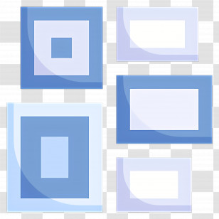 Photo Frames - Collection Of Blue Frames Transparent PNG