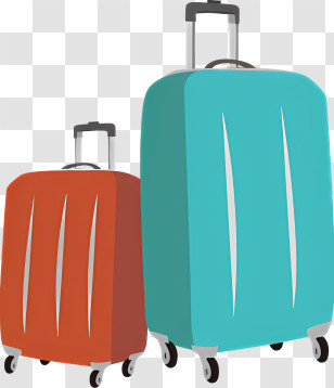 Icon - Red And Blue Suitcases Illustration Transparent PNG