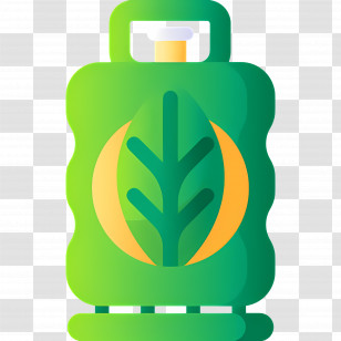 Sustainability - Eco Gas Cylinder In Flat Cartoon Style Transparent PNG