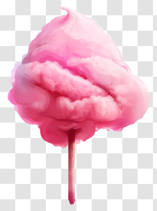 Cotton Candy - Pink Fluffy Cotton Candy Transparent PNG