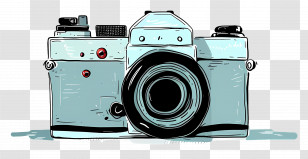Camera - Vintage Style Camera Illustration Transparent PNG