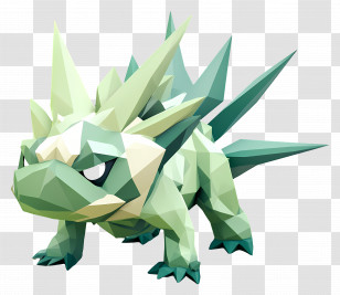 Spike - Green Spiky Creature Illustration Transparent PNG