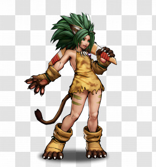 Cham Cham - Green-haired Character In Fantasy Costume Transparent PNG