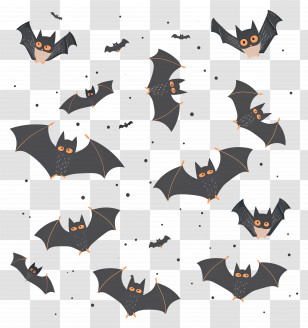 Halloween Bats - Flying Bats Illustration For Halloween Design Transparent PNG